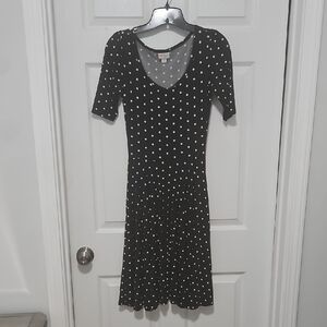 LuLaRoe Black Dress with White Polka Dots